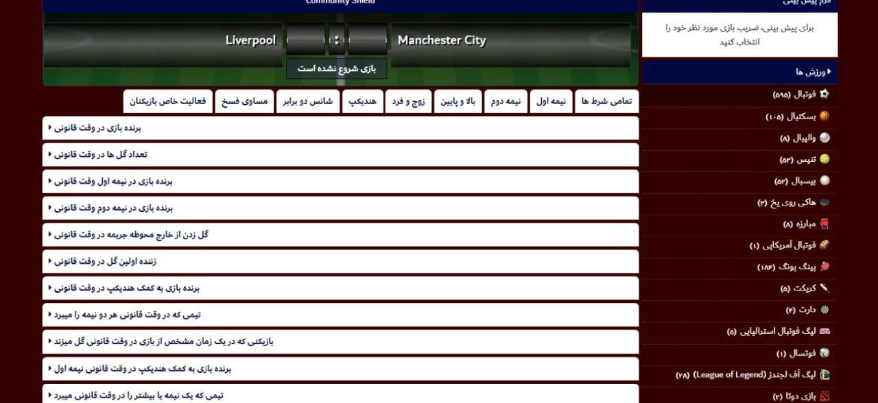 شرط بندی ورزشی در سایت BETLAND