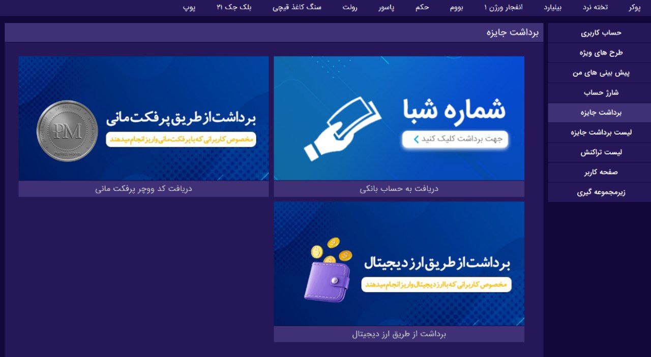 برداشت از سایت ریتزو بت